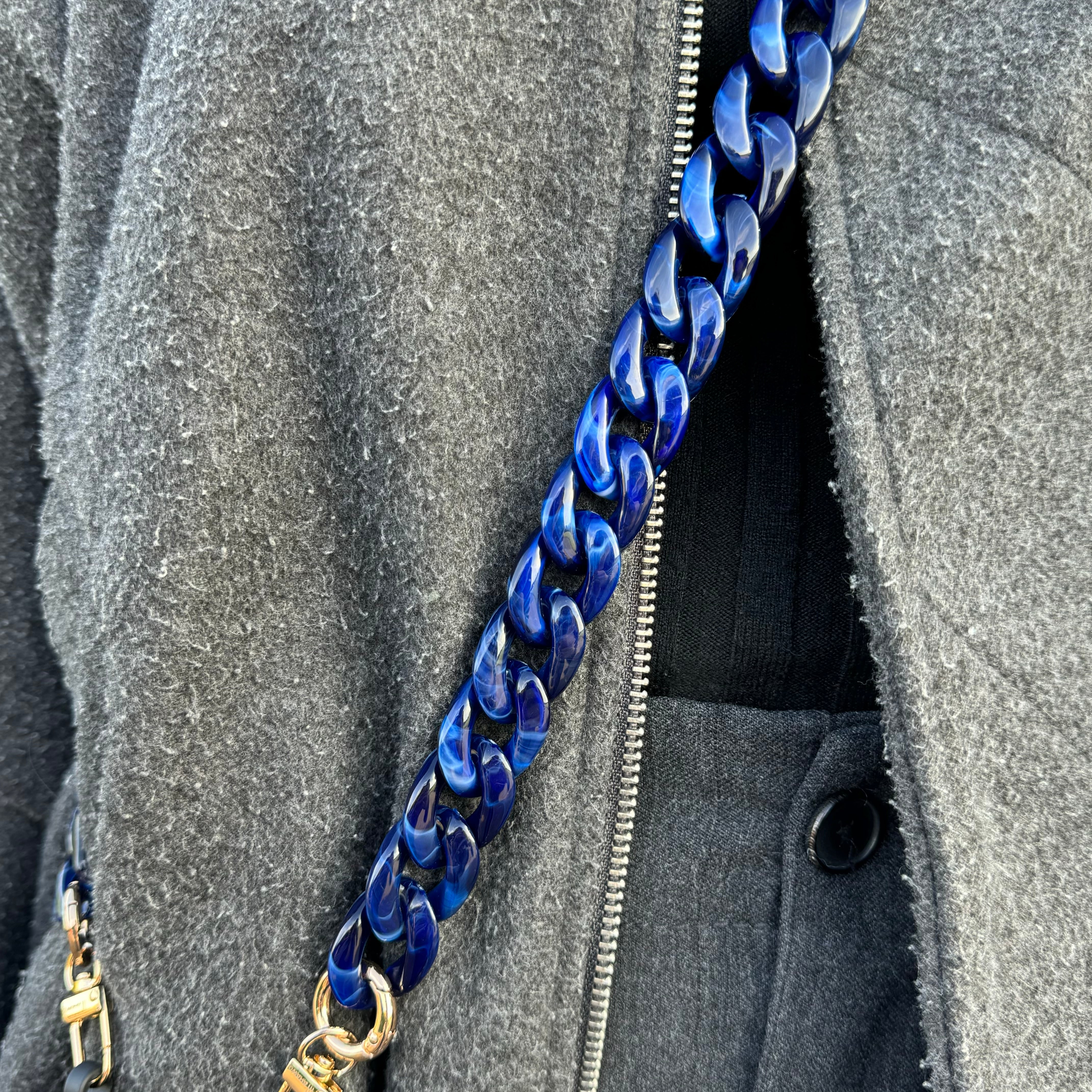 Long Chain Strap Blue