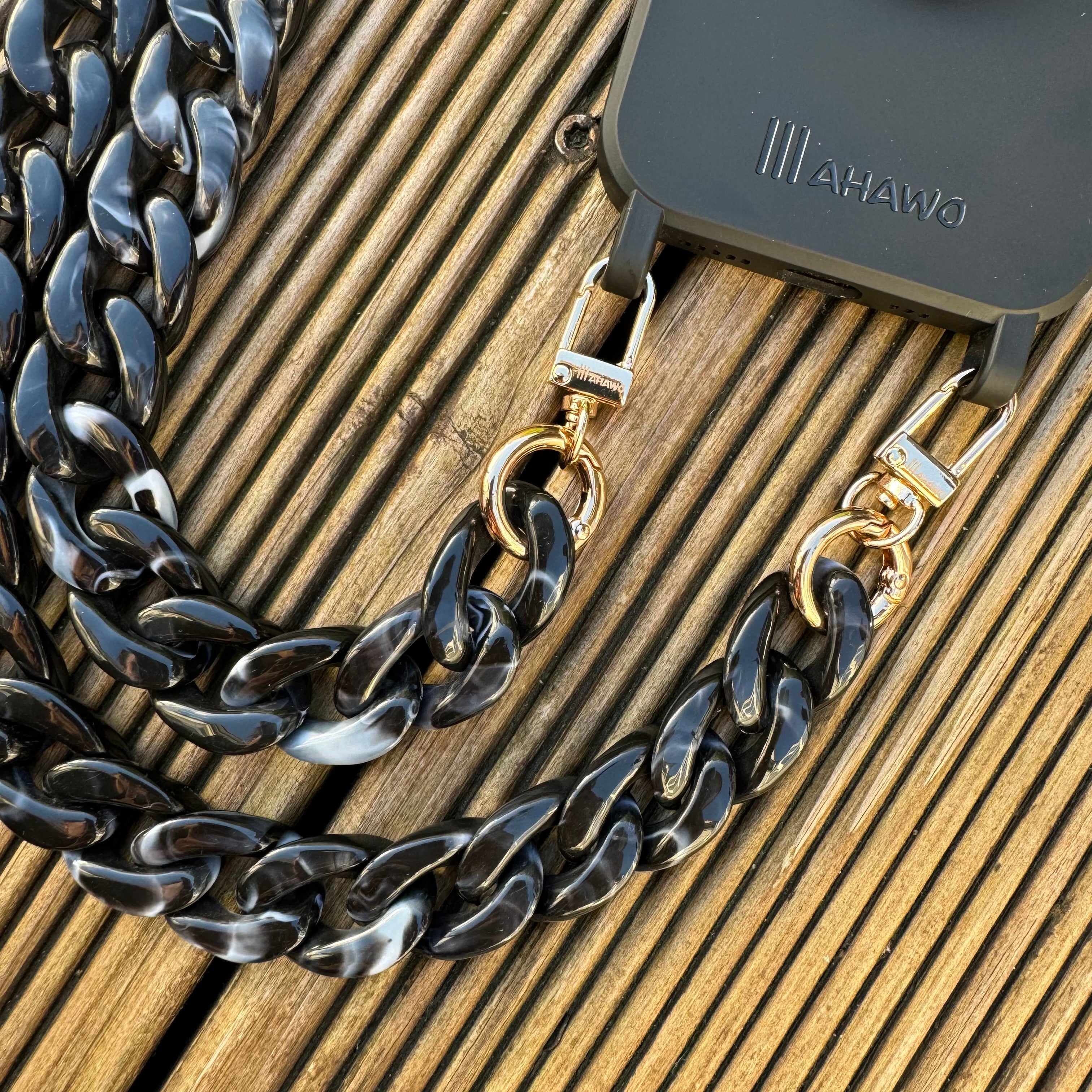 Long Chain Strap Black