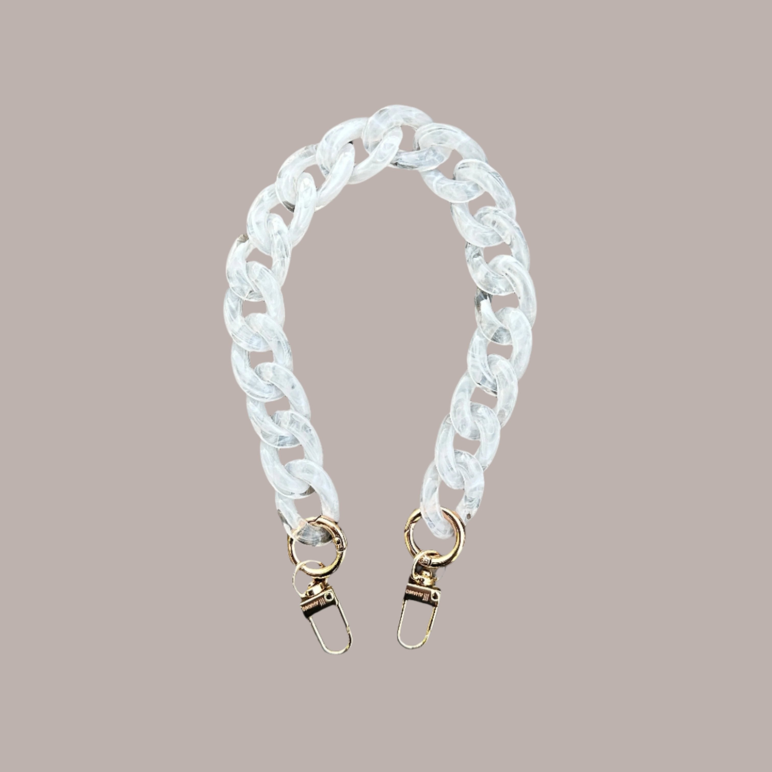 Short Chain Strap White