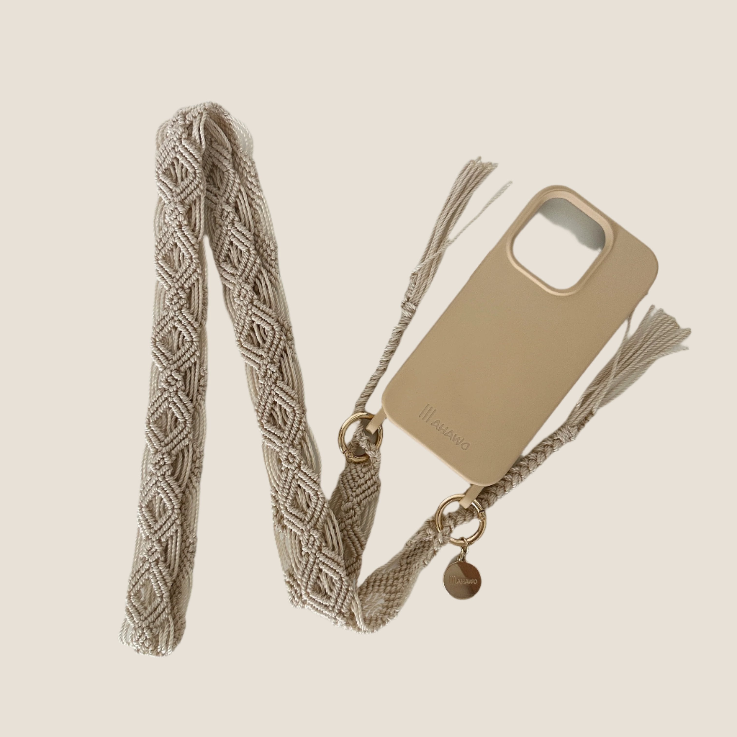 Cream Butter Slim Phone Strap