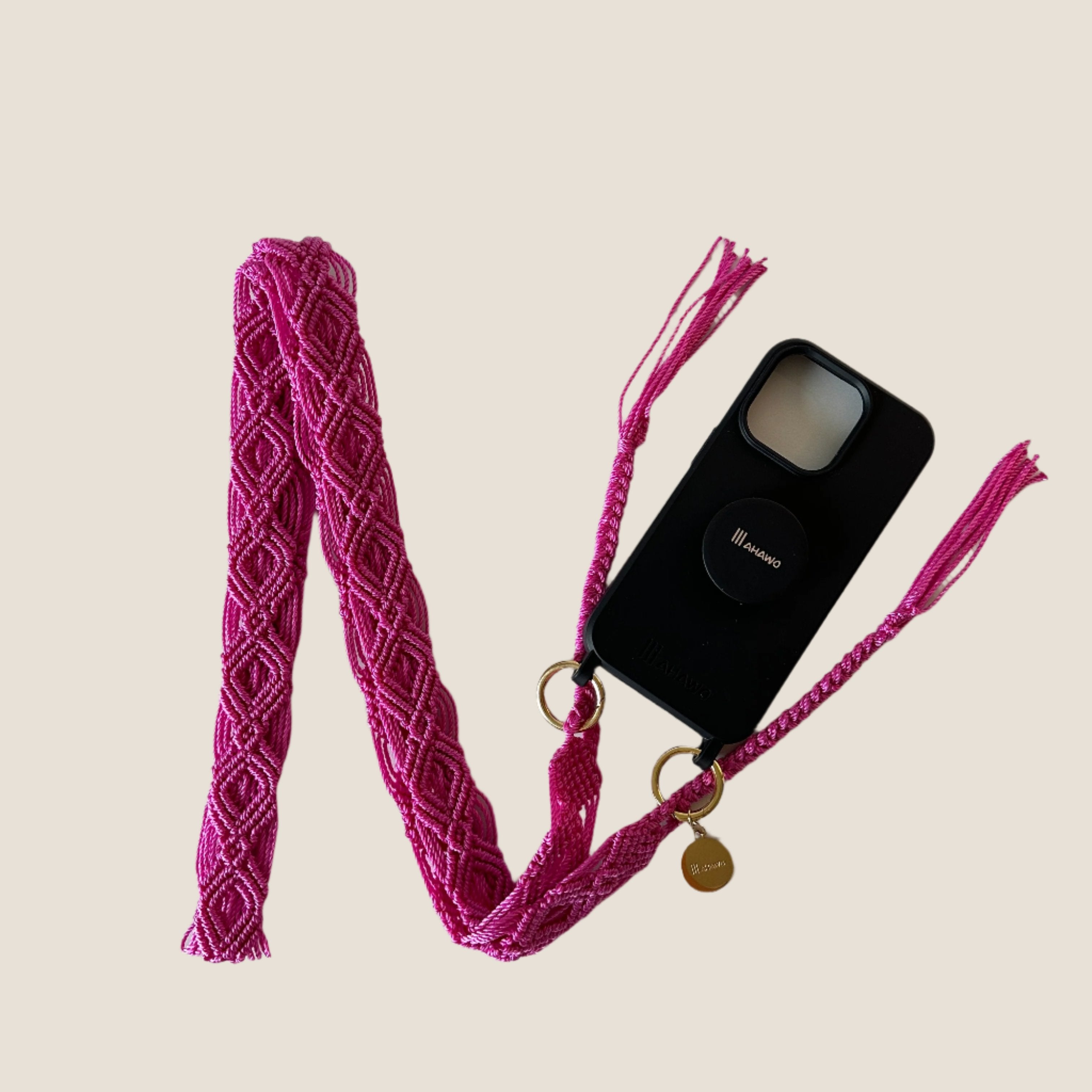 Bright Magenta Slim Phone Strap