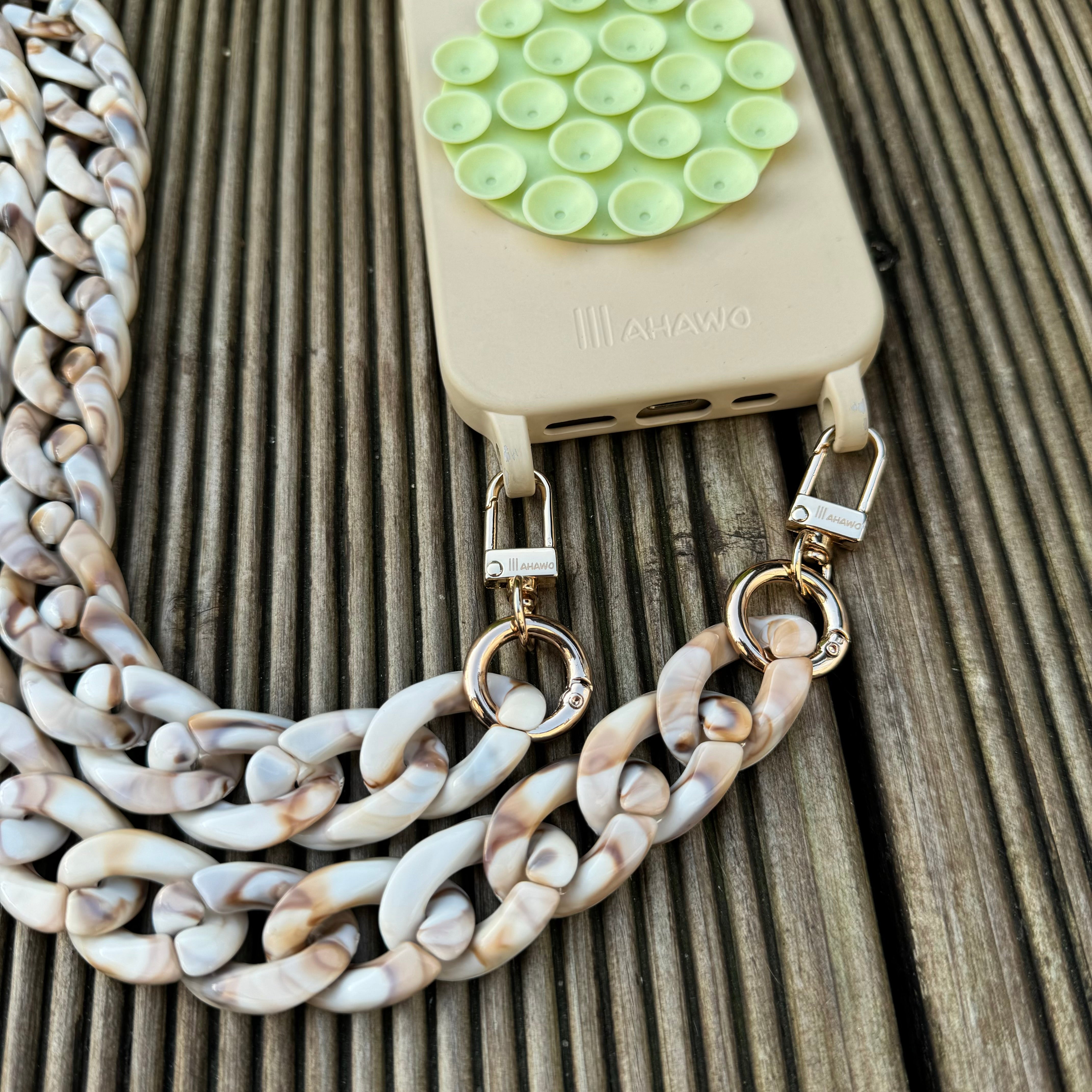 Long Chain Strap Beige