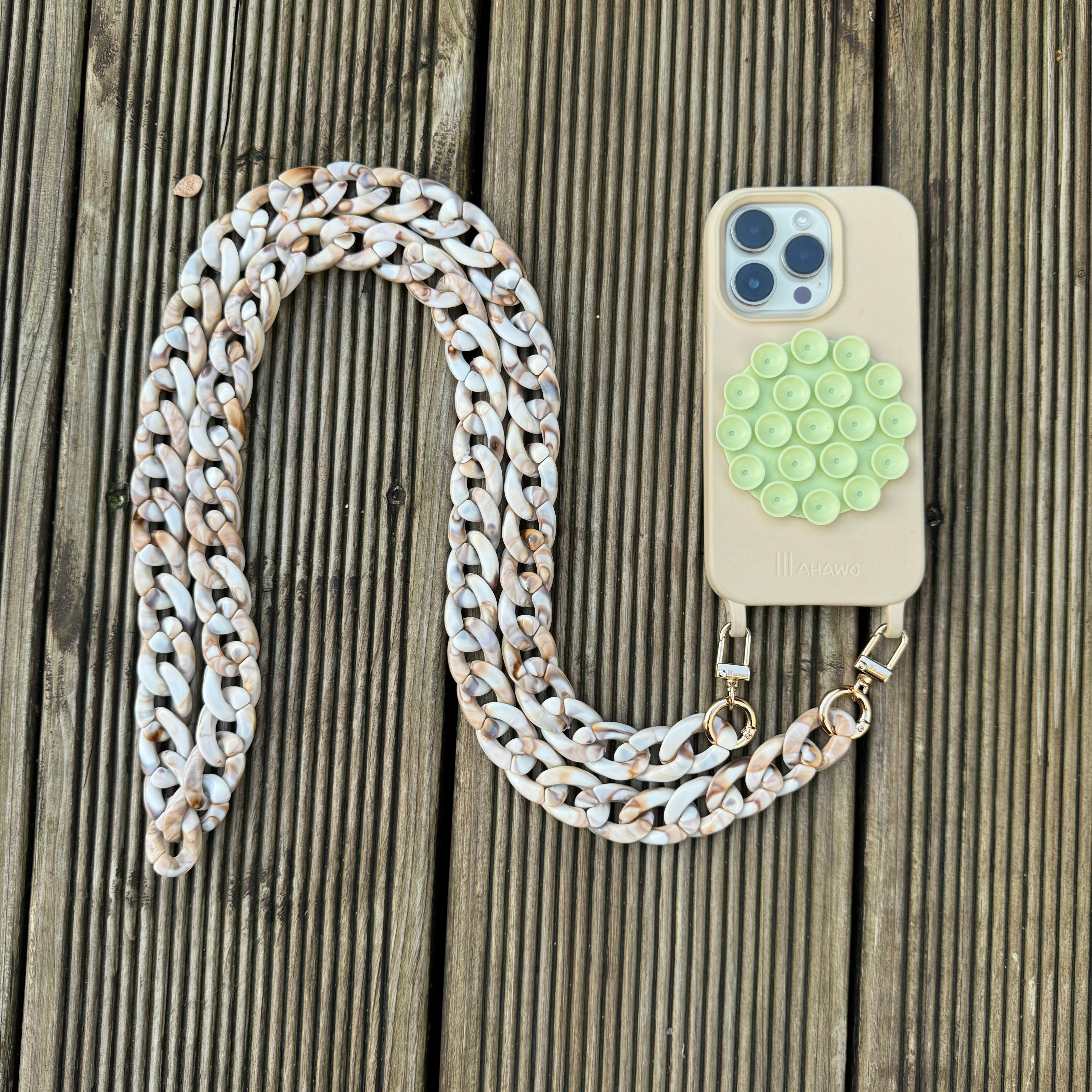 Long Chain Strap Beige