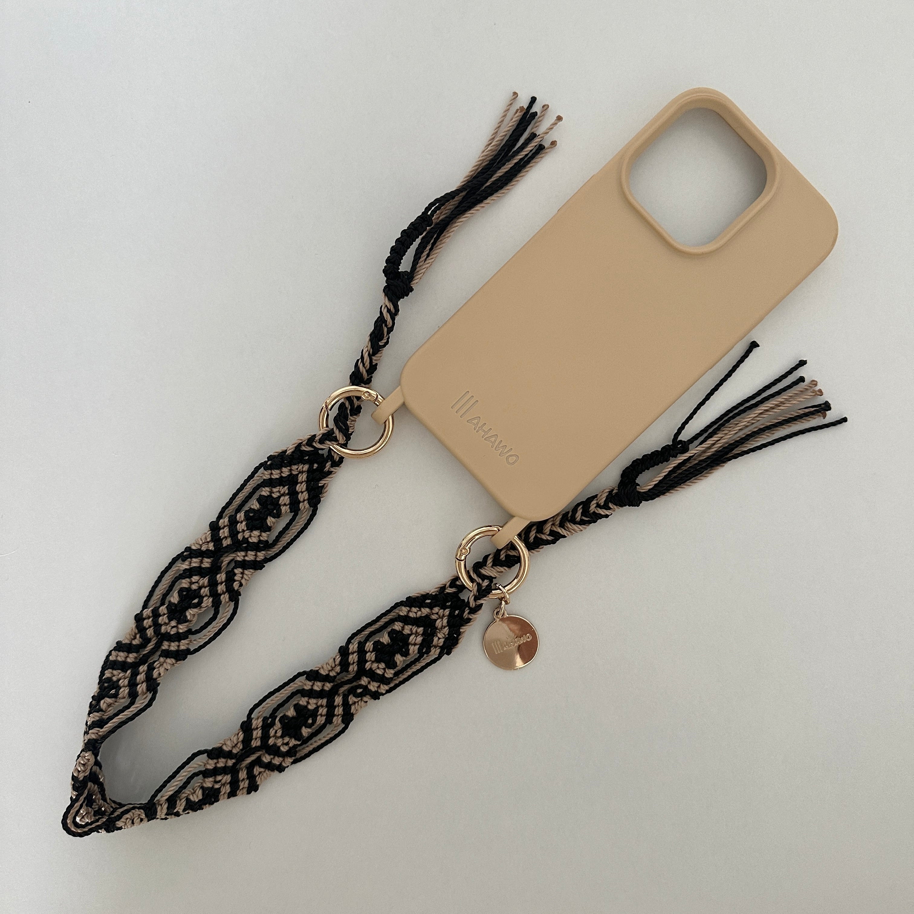 Short Phone Strap "Espresso Macchiato"