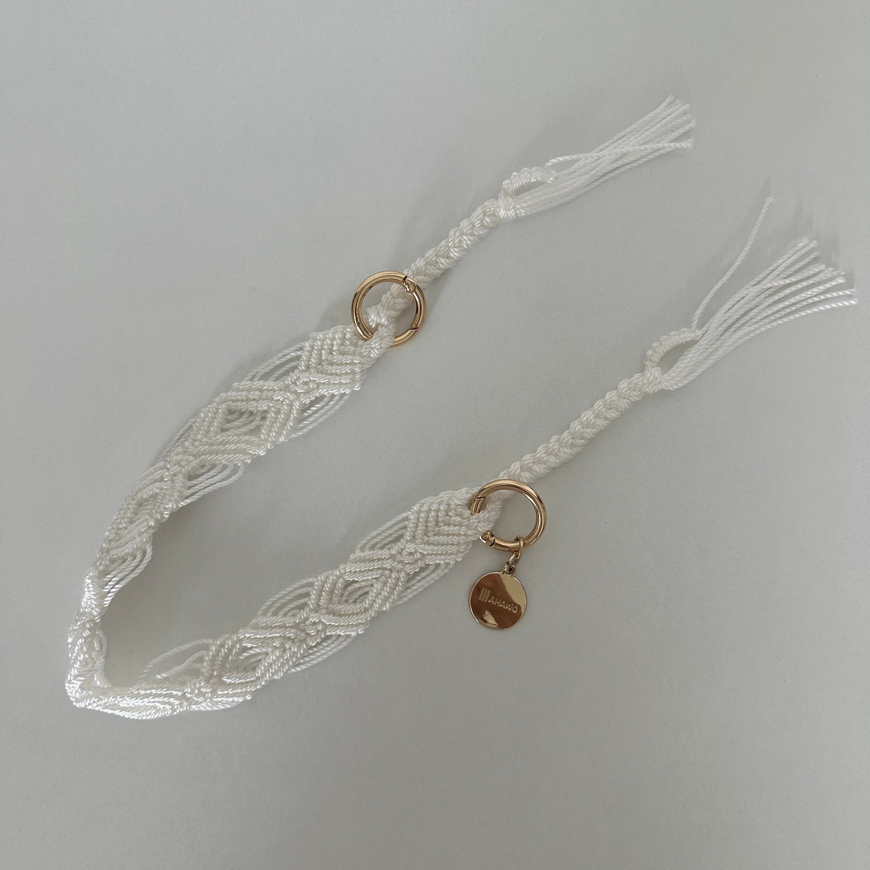 Short Phone Strap "Ivory Love"