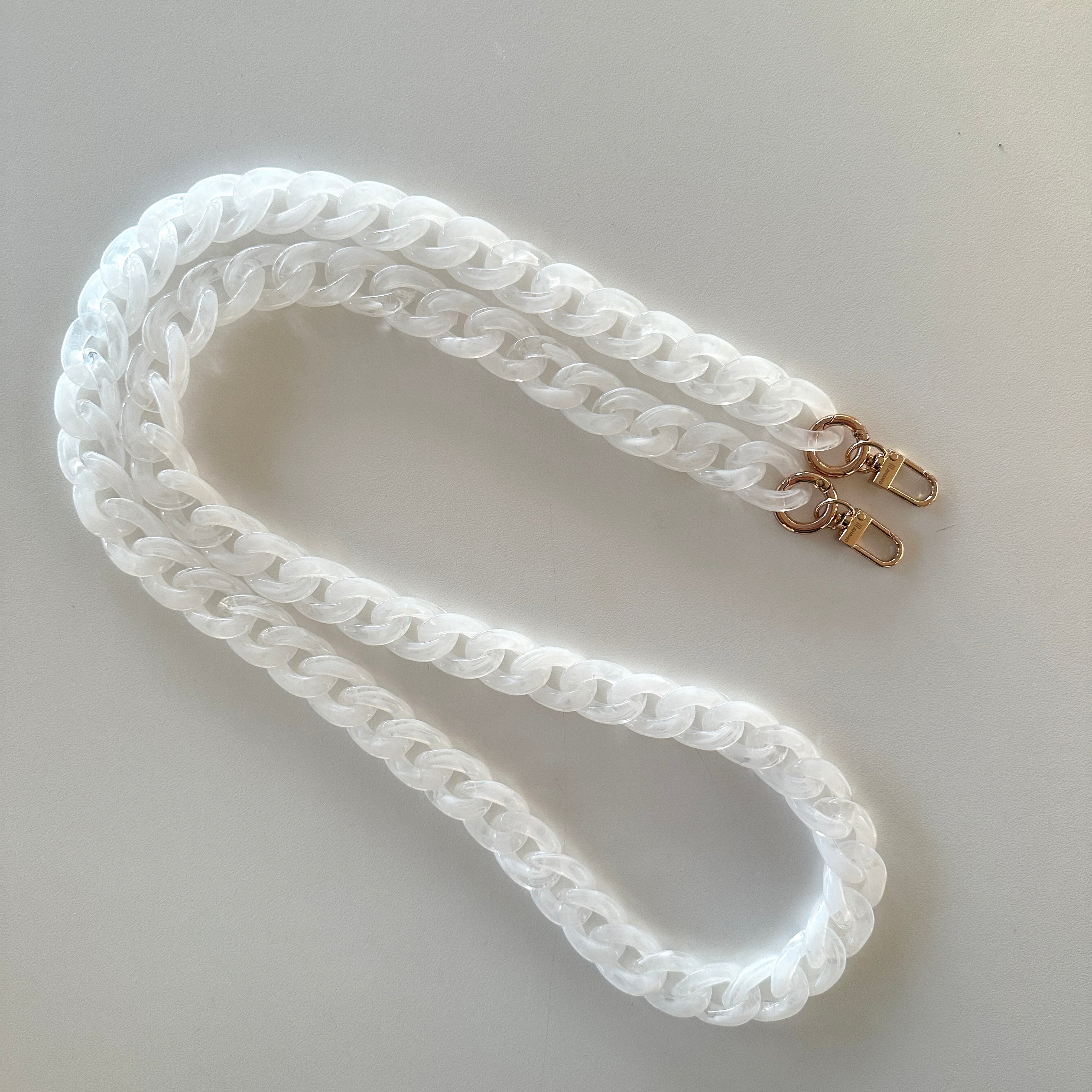 Long Chain Strap White