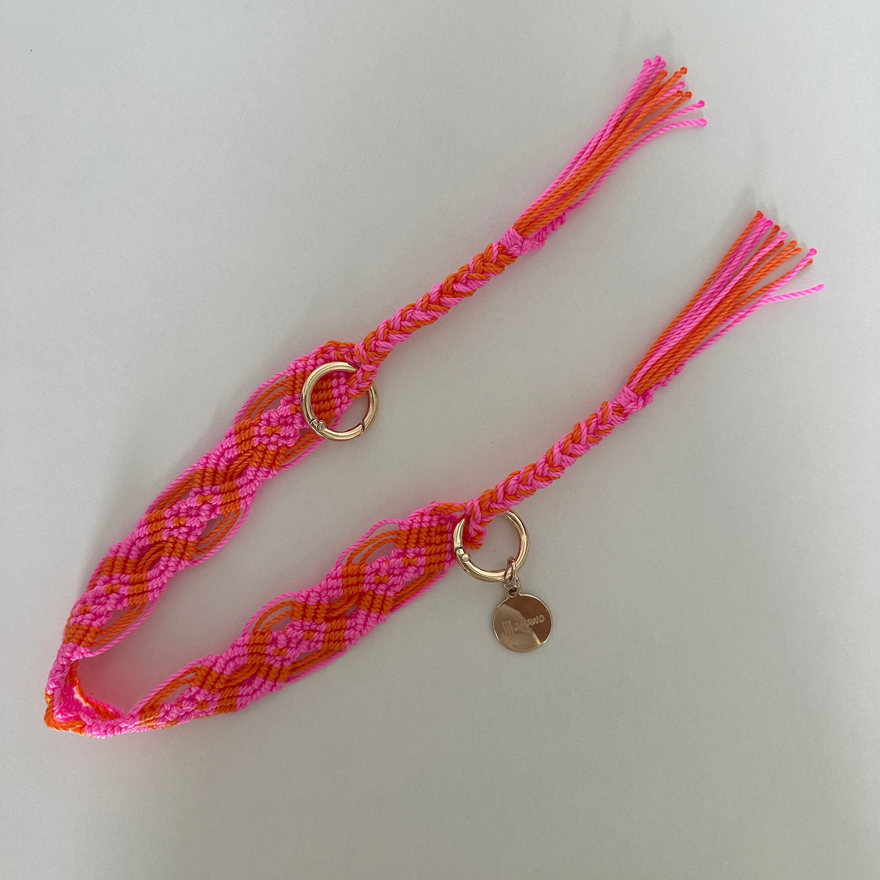 Short Phone Strap "Pink Fire"