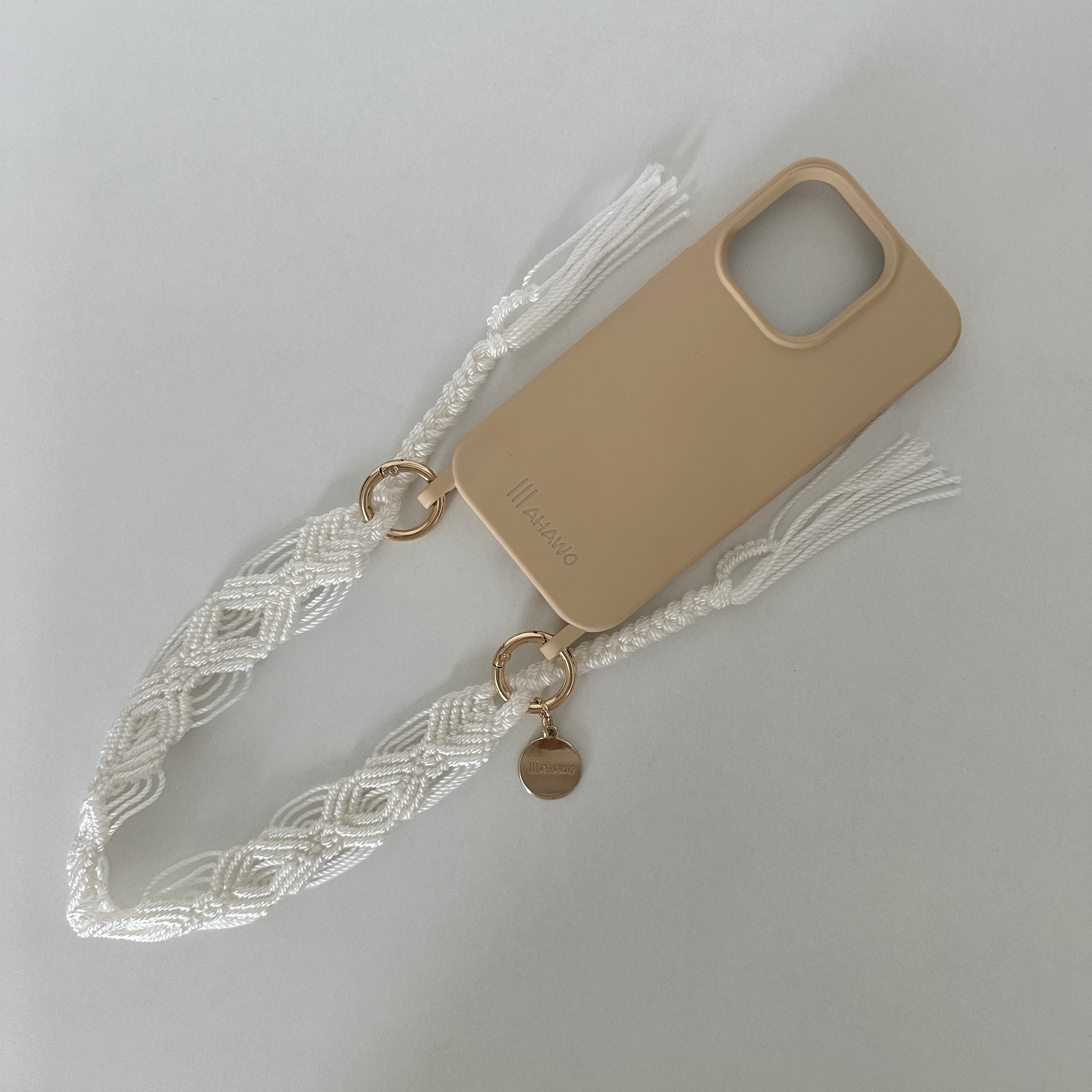 Short Phone Strap "Ivory Love"