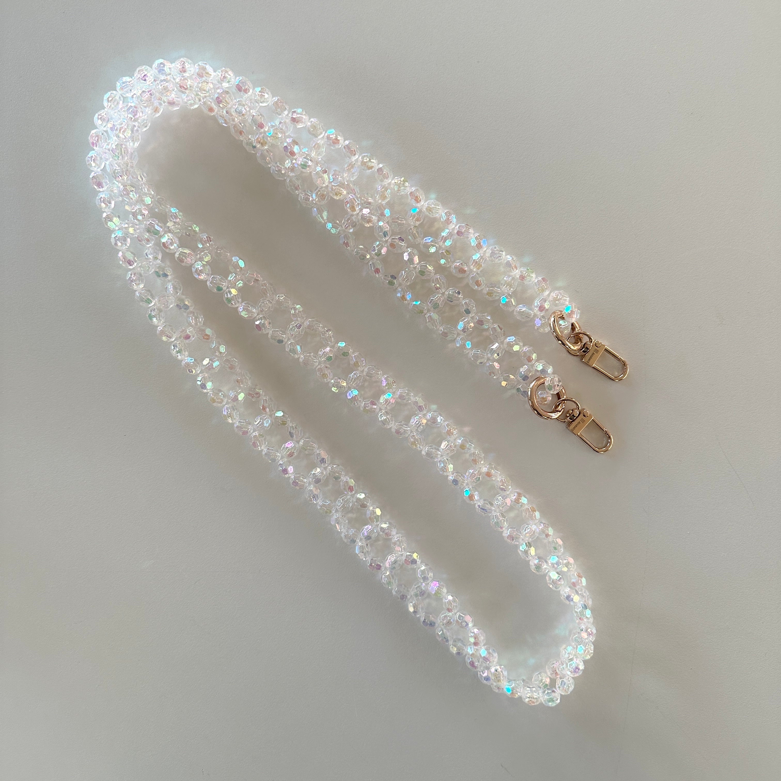 Long Pearl Strap Clear