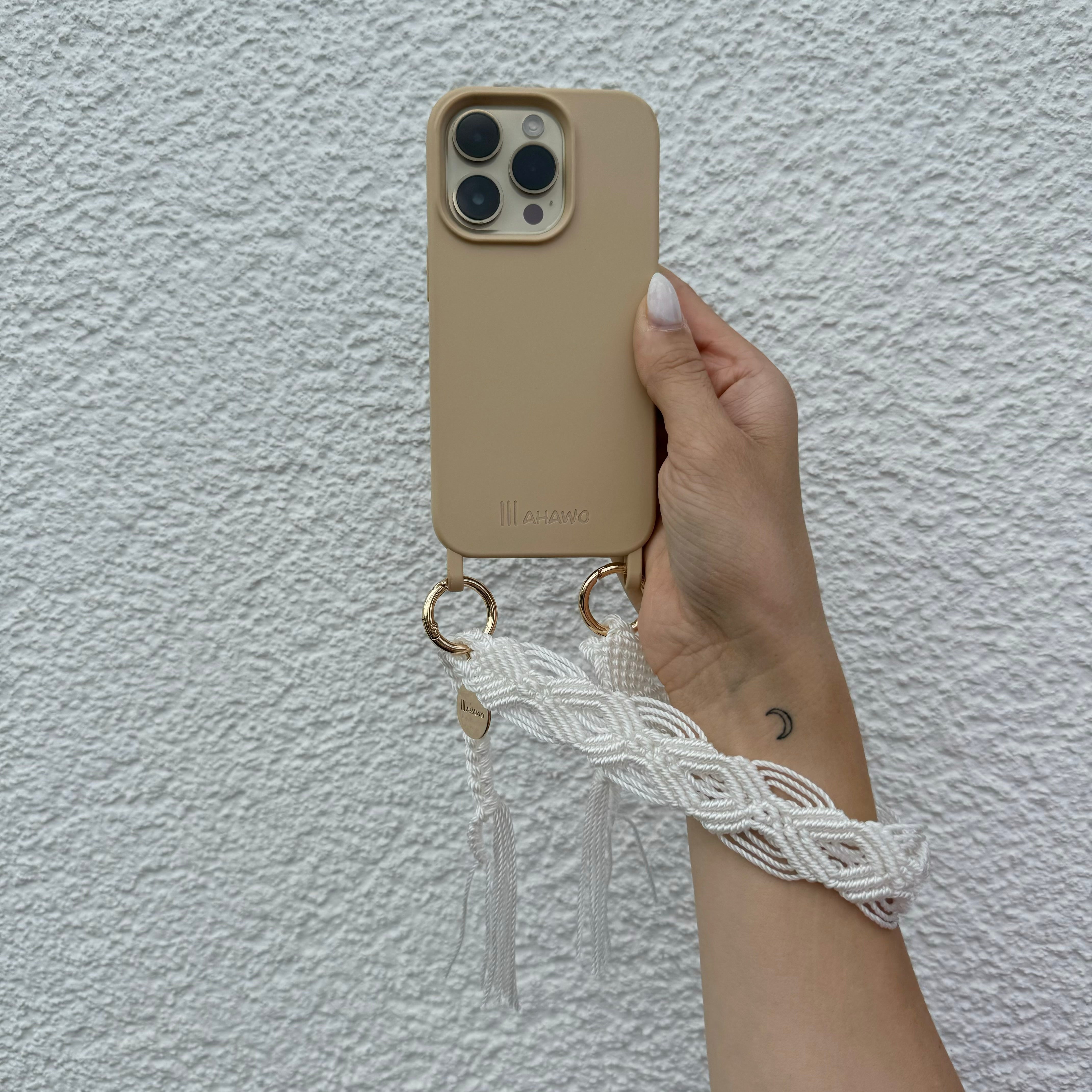 Short Phone Strap "Ivory Love"