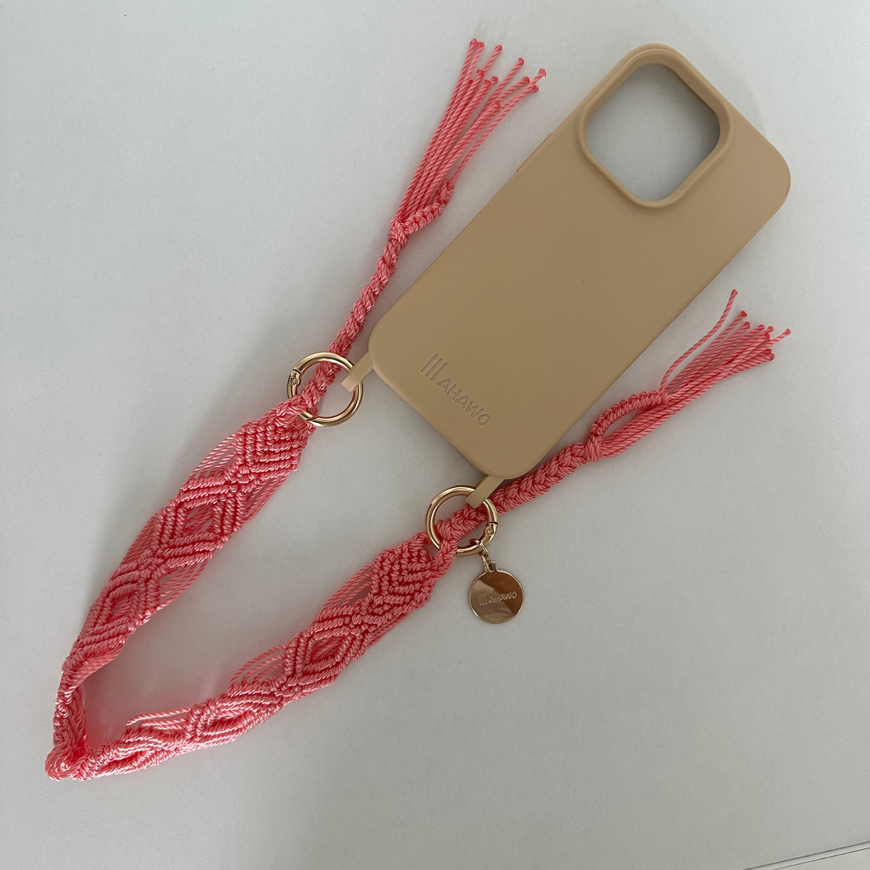 Short Phone Strap "Salmon Splash"