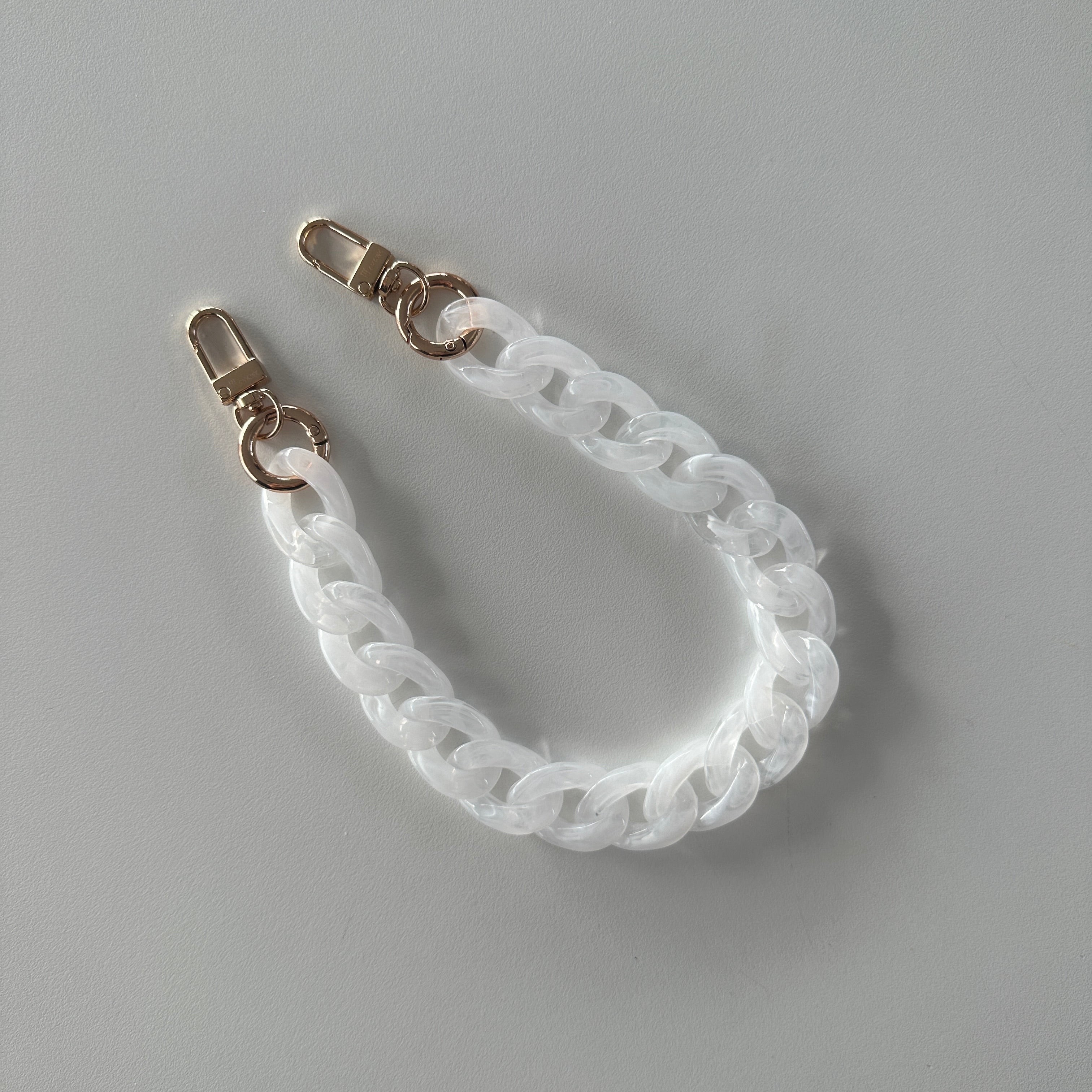 Short Chain Strap White