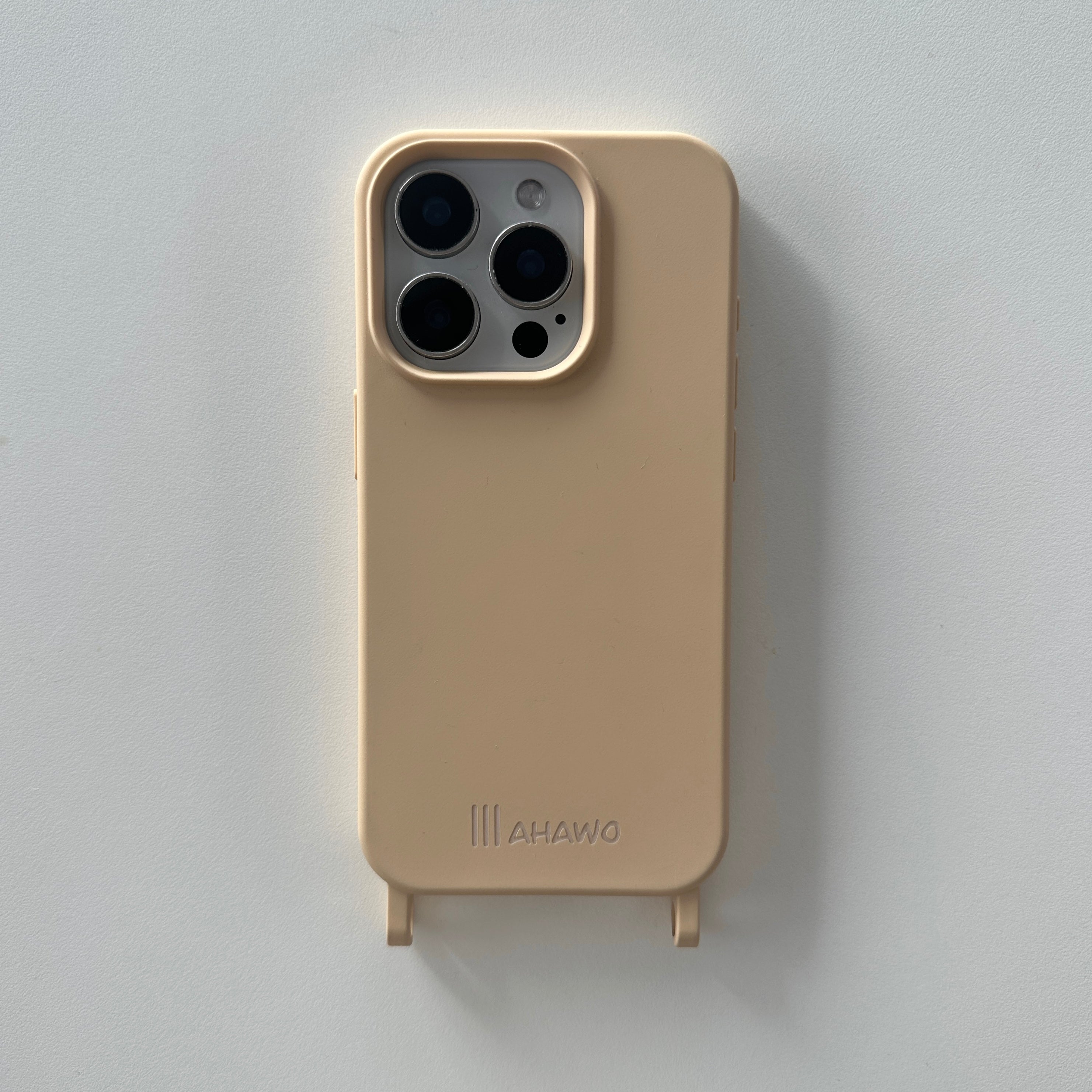 Phone Case with Eyelets Beige